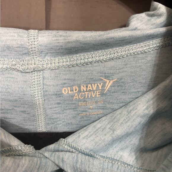 Old Navy Active Breathe On Light Blue Hoodie with Thumb Holes Size Small - Picture 2 of 5